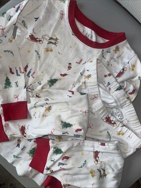 Lake Kids’ White and Red Holiday Pajama Set